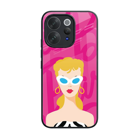 Pookie back phone cover | glass case for vivo v70 elite