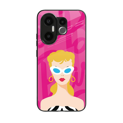 Pookie back phone cover | glass case for vivo x200 fe