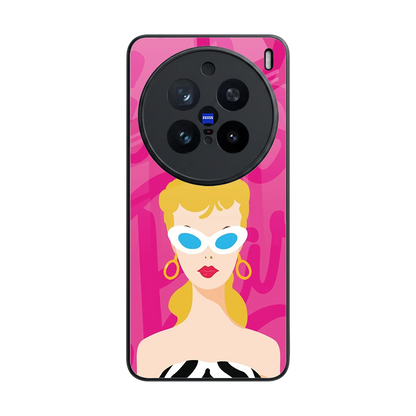 Pookie back phone cover | glass case for vivo x200 pro