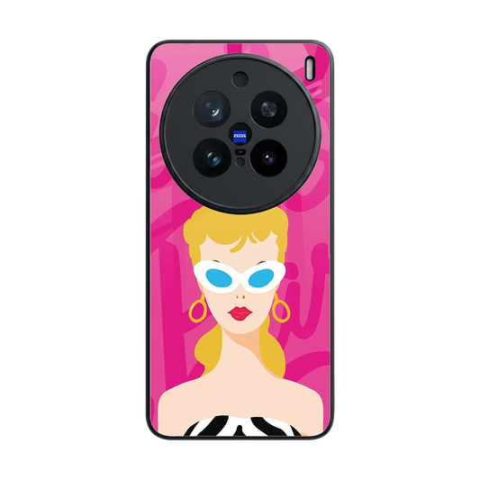 Pookie back phone cover | glass case for vivo x200 pro