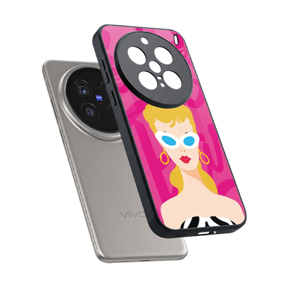 Pookie sleek vivo x200 pro cover with tempered glass back and TPU edges