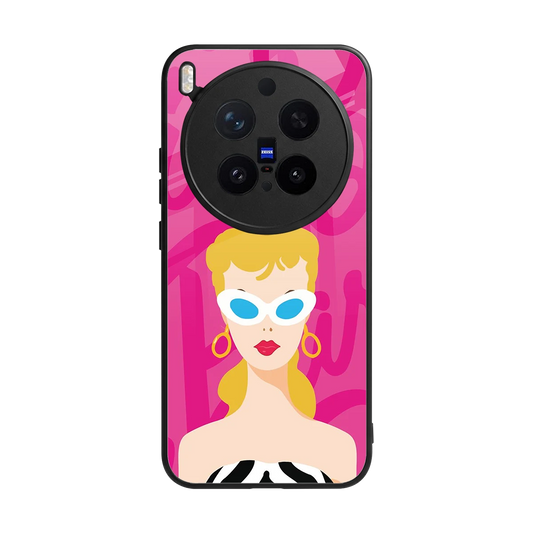 Pookie back phone cover | glass case for vivo x300 pro