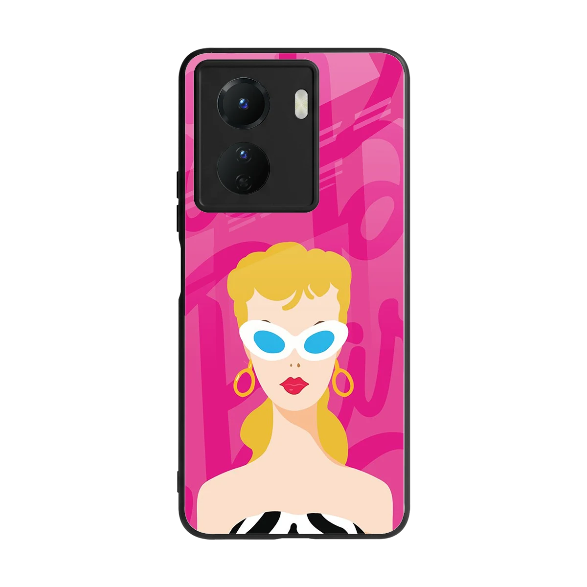 Pookie back phone cover | glass case for vivo y16