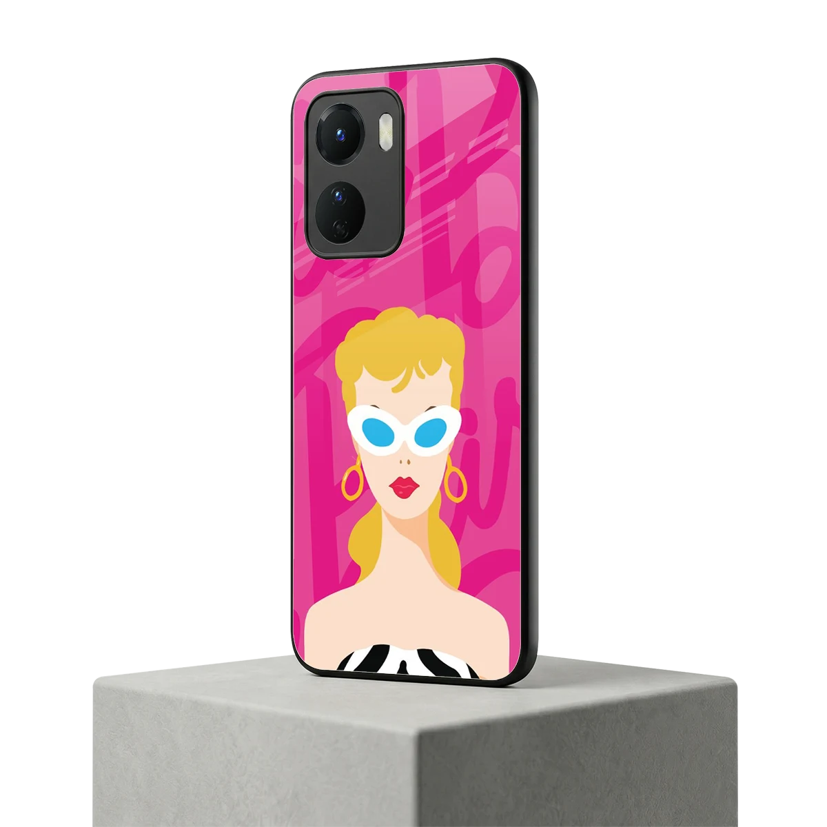 Pookie vivo y16 mobile cover | shockproof glass phone case