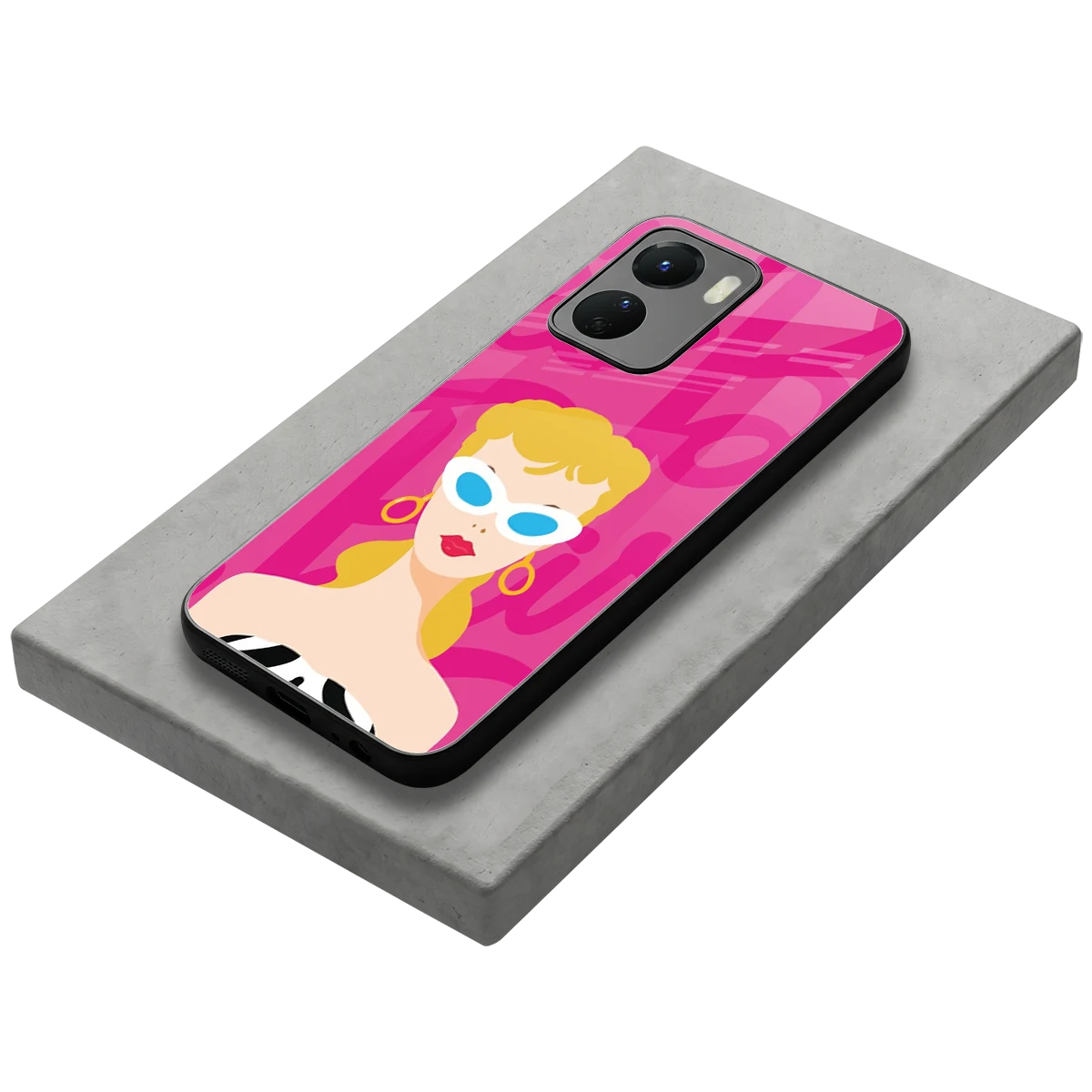 Pookie stylish phone case for vivo y16 | glossy glass and slim fit