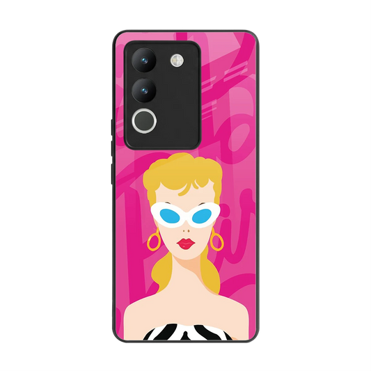 Pookie back phone cover | glass case for vivo y200 5g