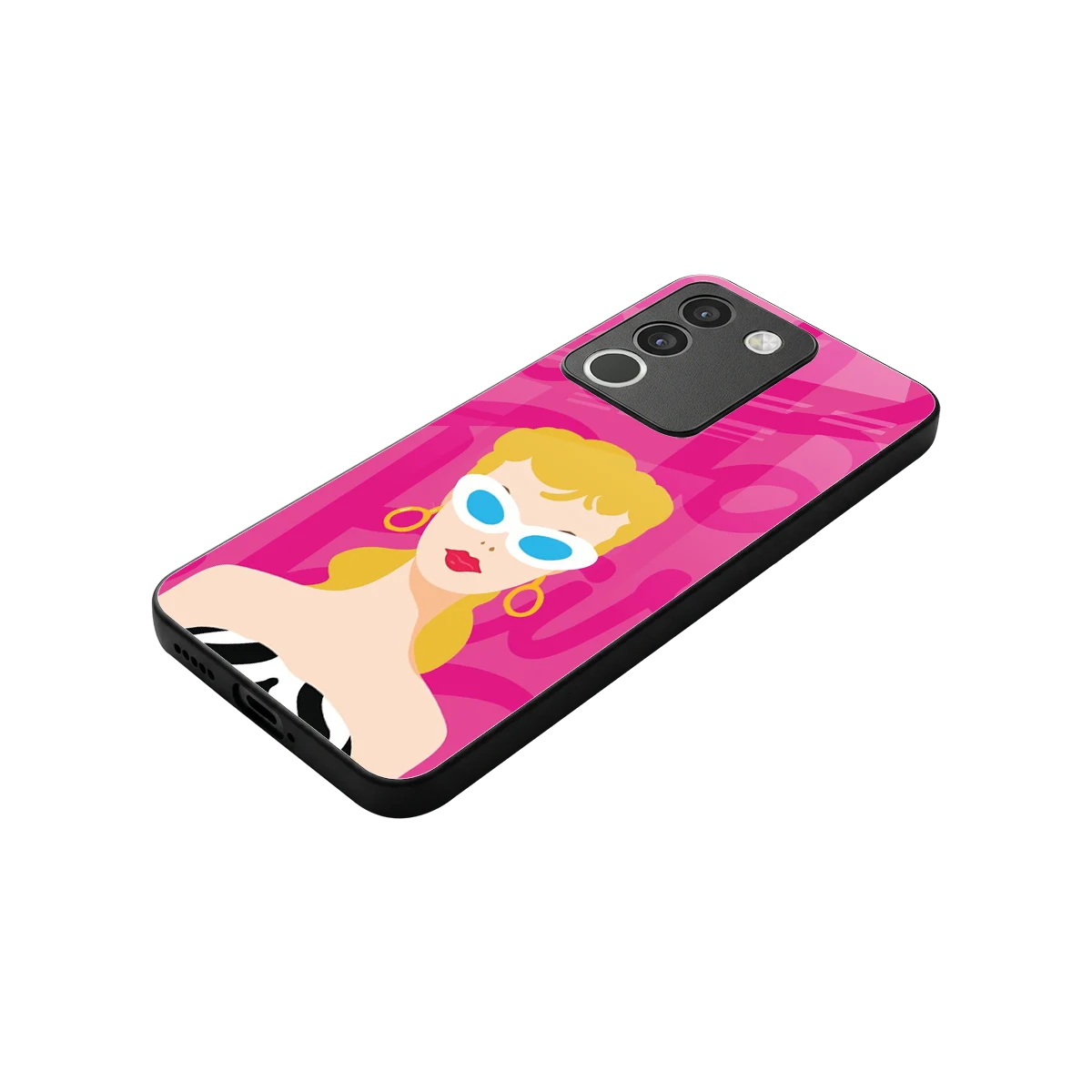 Pookie stylish phone case for vivo y200 5g | glossy glass and slim fit