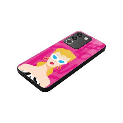Pookie stylish phone case for vivo y200 5g | glossy glass and slim fit