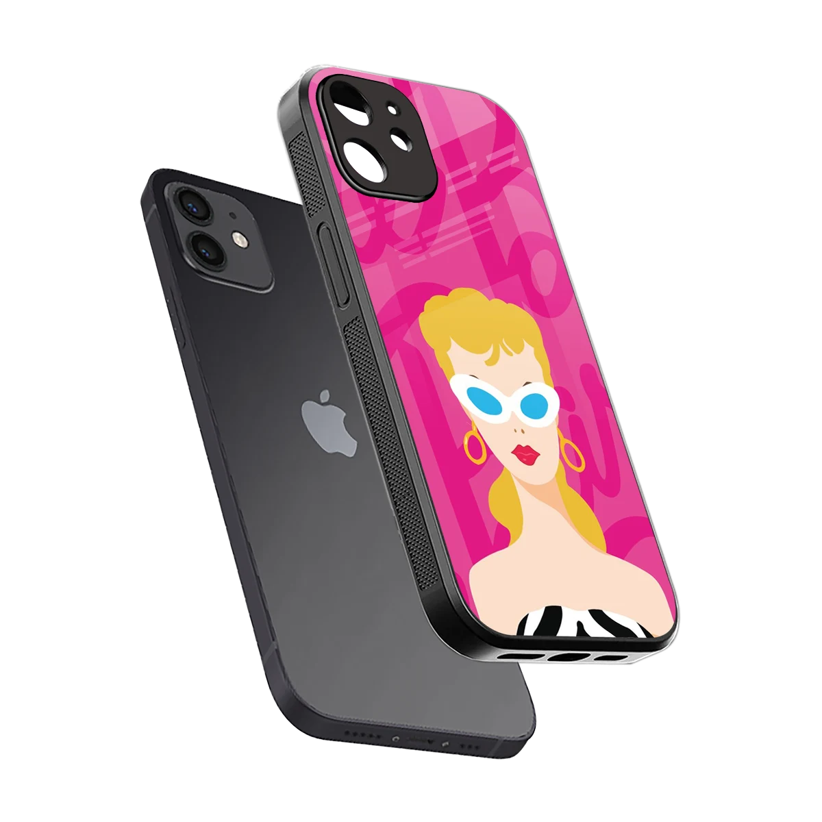 Pookie sleek iphone 12 cover with tempered glass back and TPU edges