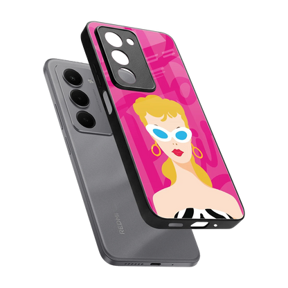 Pookie sleek redmi 15 5g cover with tempered glass back and TPU edges