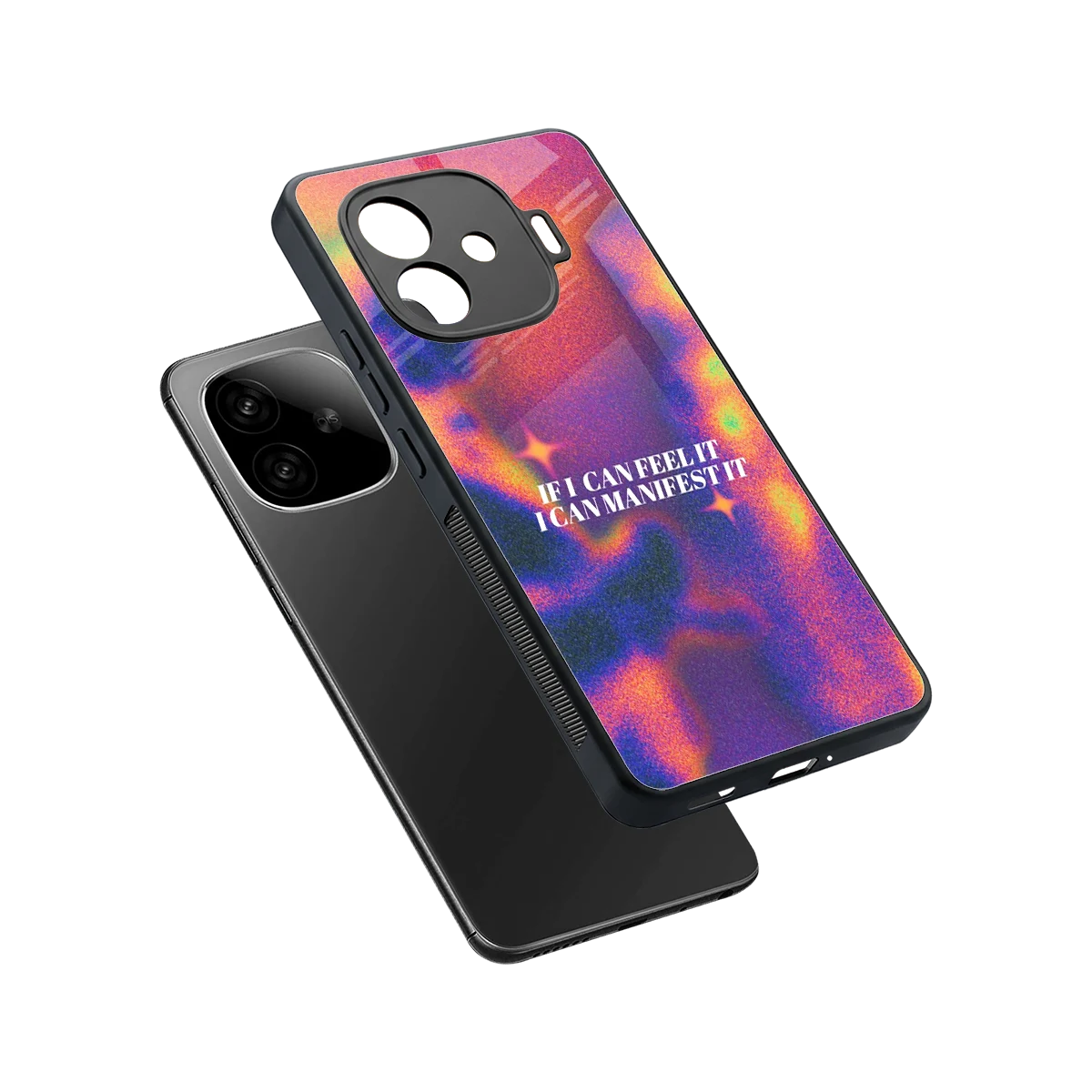 Power Within sleek iqoo neo 10r 5g cover with tempered glass back and TPU edges