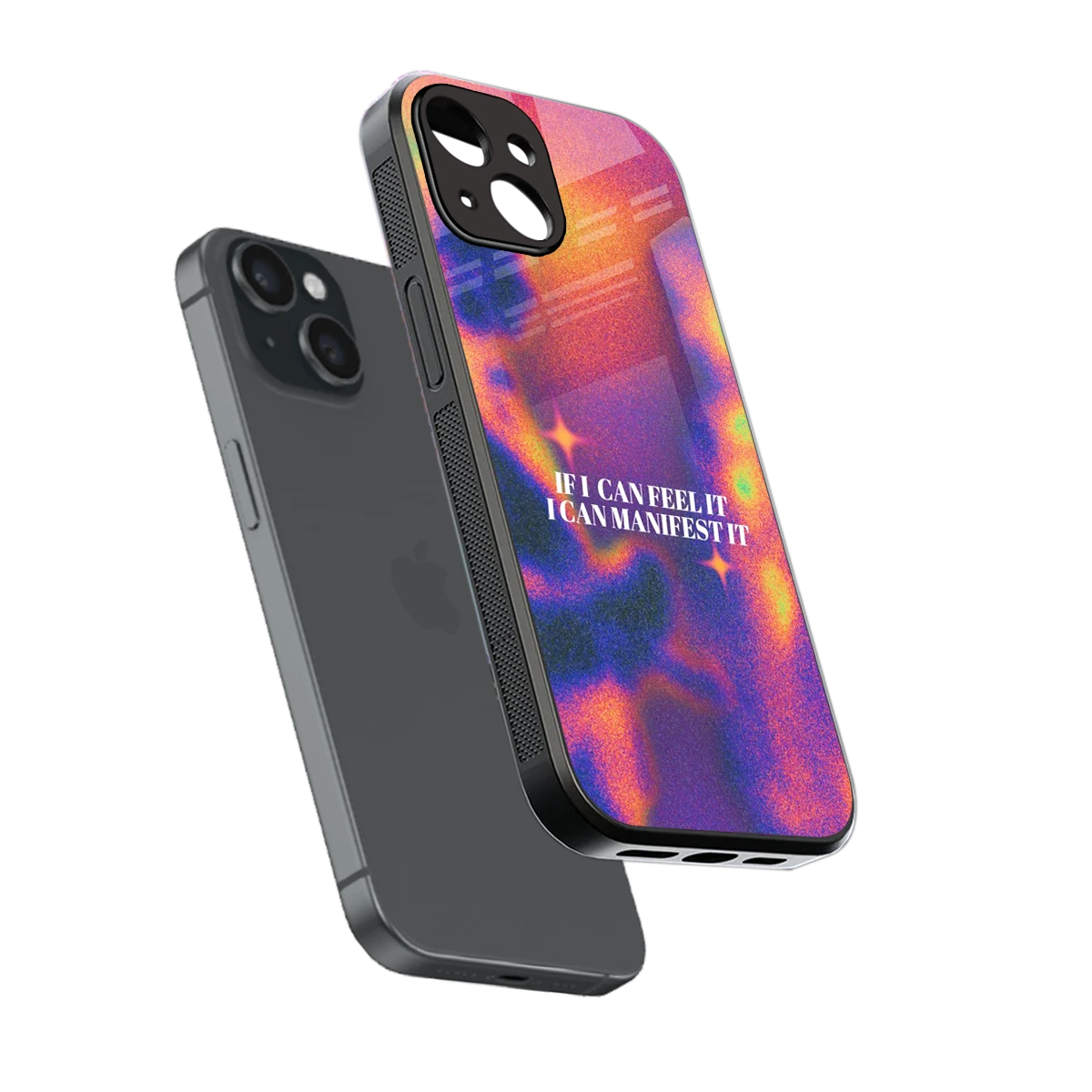 Power Within sleek iphone 15 cover with tempered glass back and TPU edges