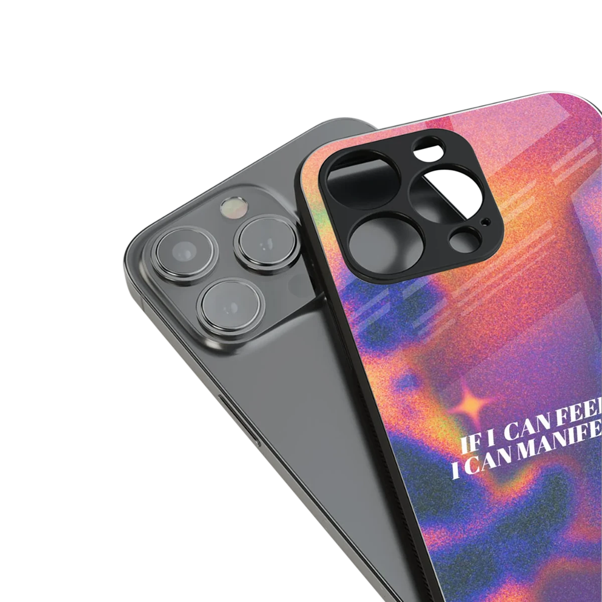 Power Within stylish phone case for iphone 14 plus | glossy glass and slim fit