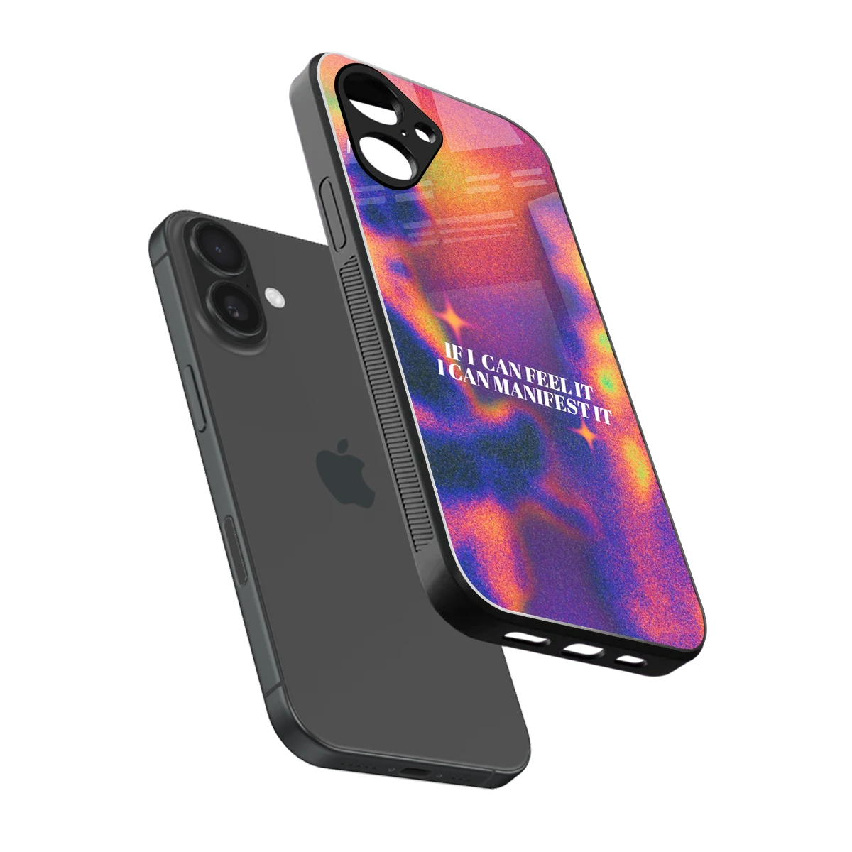 Power Within sleek iPhone 16 cover with tempered glass back and TPU edges