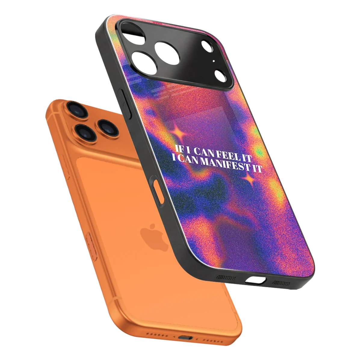 Power Within sleek iphone 17 pro cover with tempered glass back and TPU edges