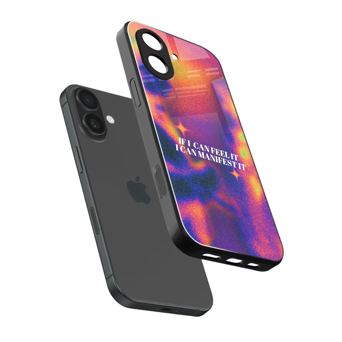 Power Within sleek iphone 17 cover with tempered glass back and TPU edges