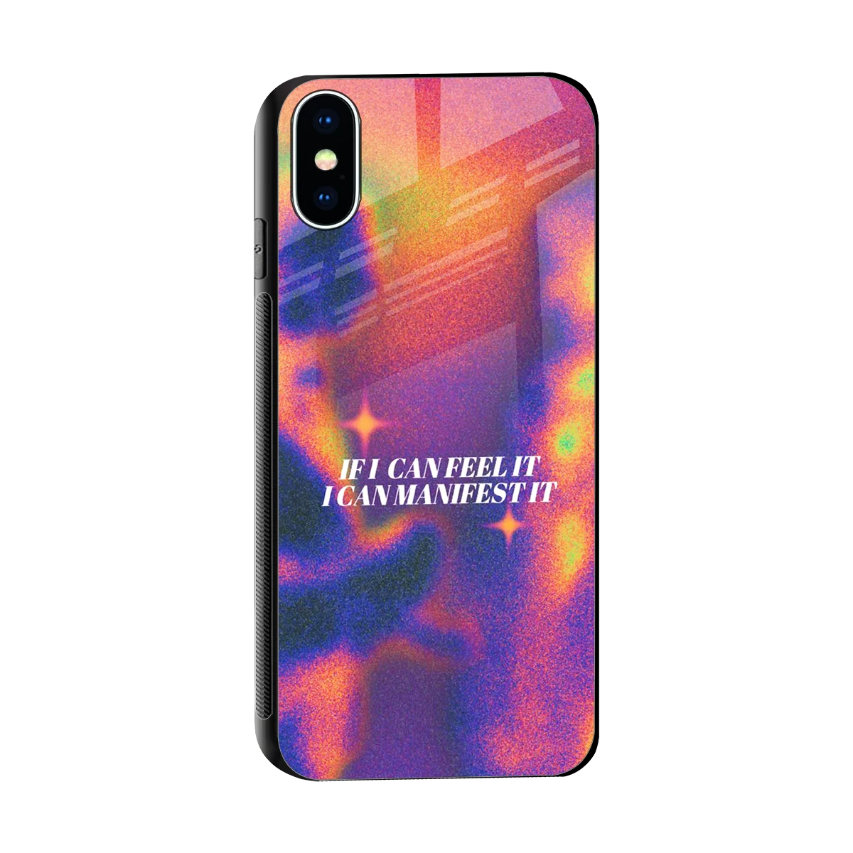Power Within sleek iphone xs cover with tempered glass back and TPU edges