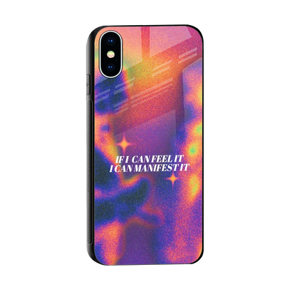 Power Within sleek iphone xs cover with tempered glass back and TPU edges