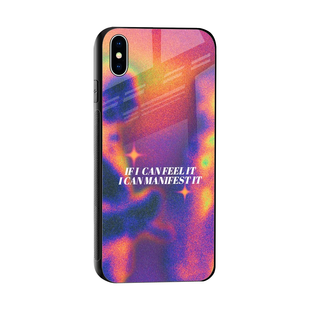 Power Within sleek iphone xs max cover with tempered glass back and TPU edges