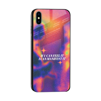 Power Within sleek iphone xs max cover with tempered glass back and TPU edges