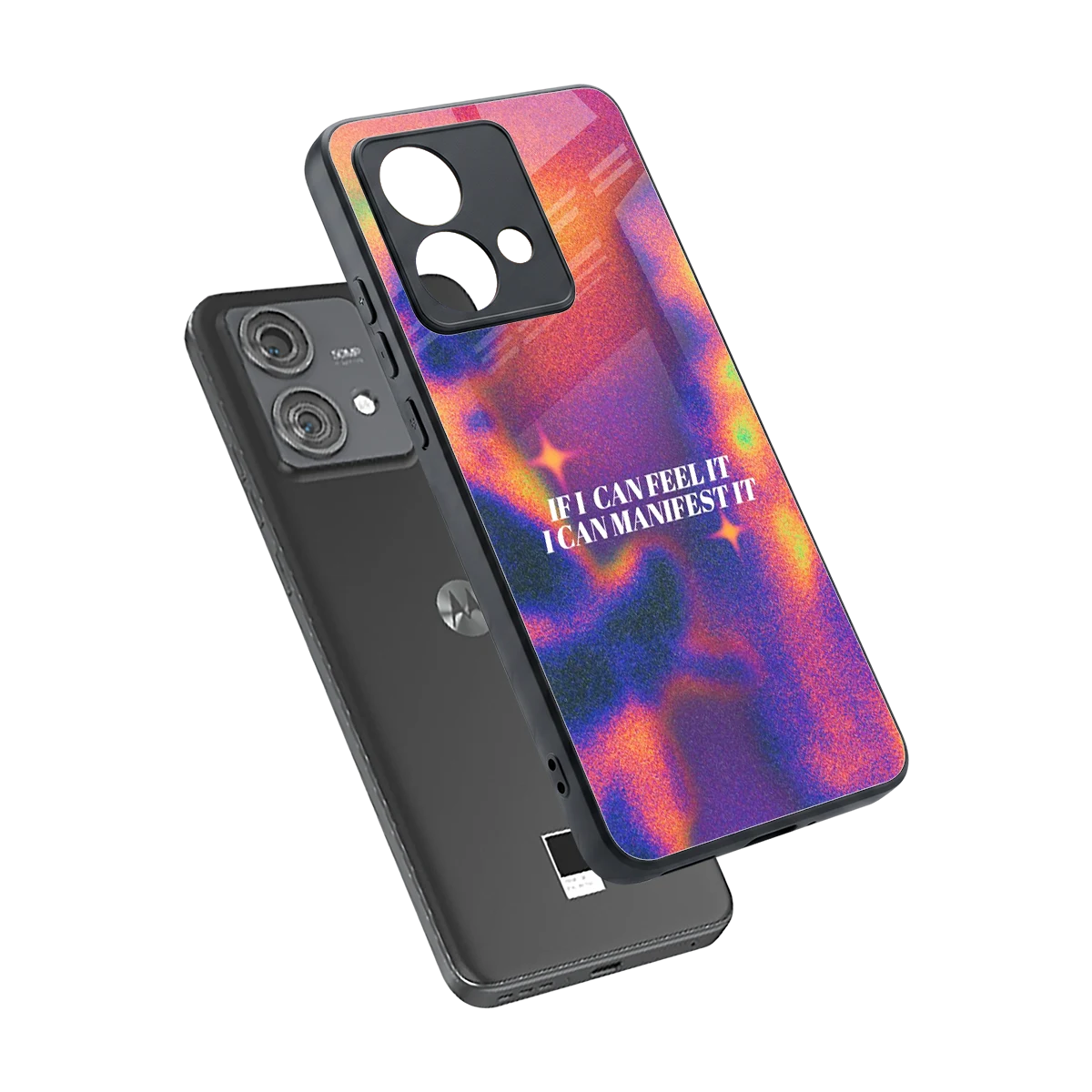 Power Within sleek motorola edge 40 neo 5g cover with tempered glass back and TPU edges