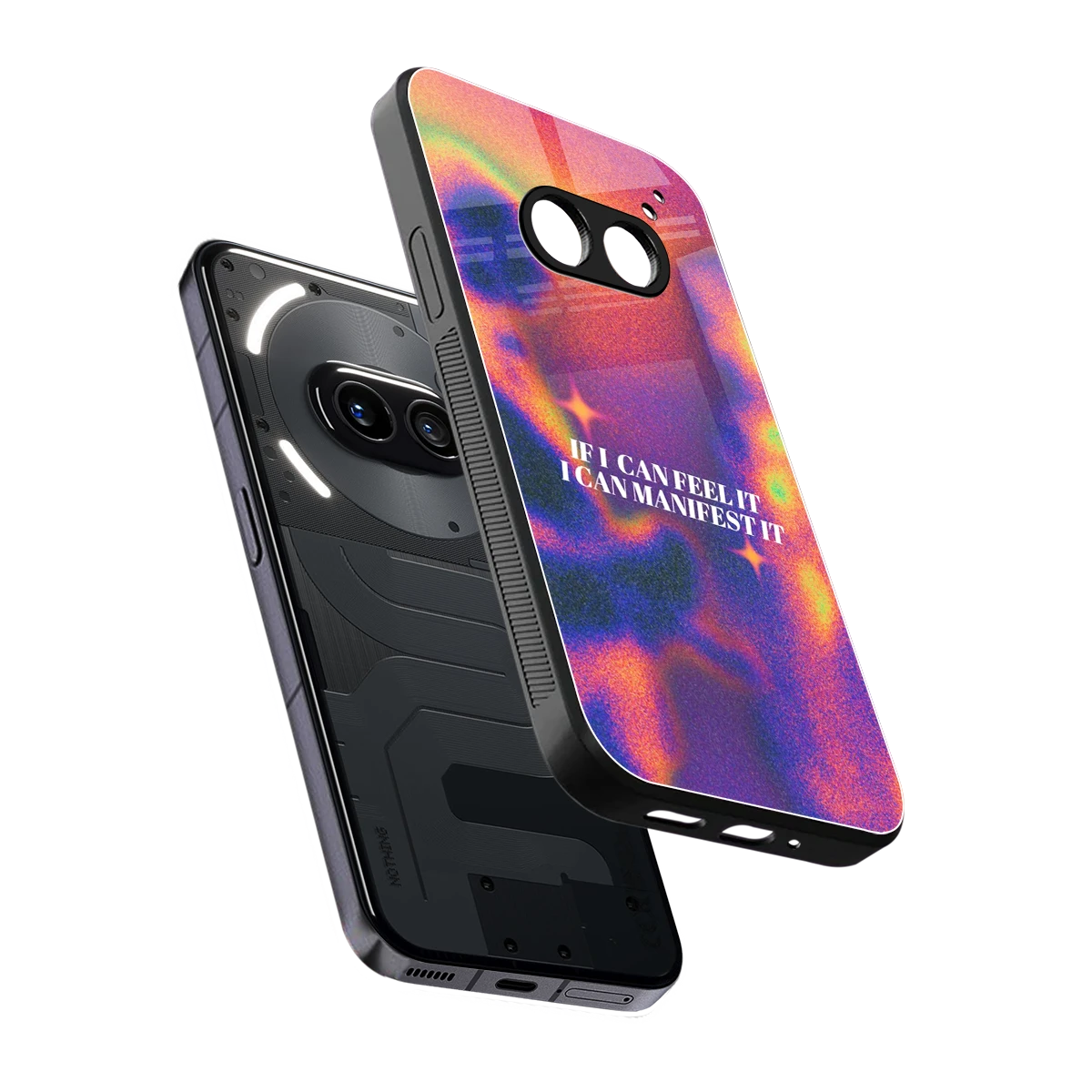 Power Within sleek nothing phone 2a cover with tempered glass back and TPU edges
