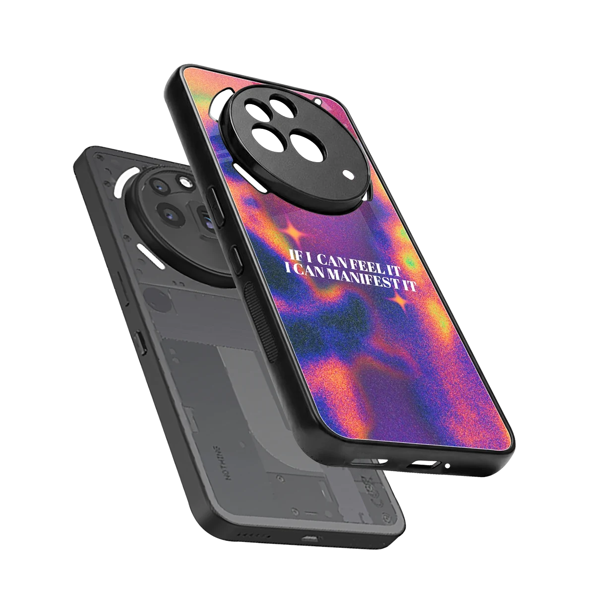 Power Within sleek nothing phone 3a pro cover with tempered glass back and TPU edges