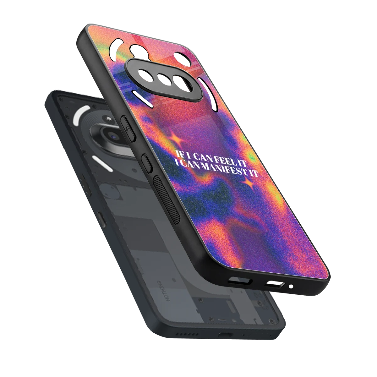 Power Within sleek nothing phone 3a cover with tempered glass back and TPU edges