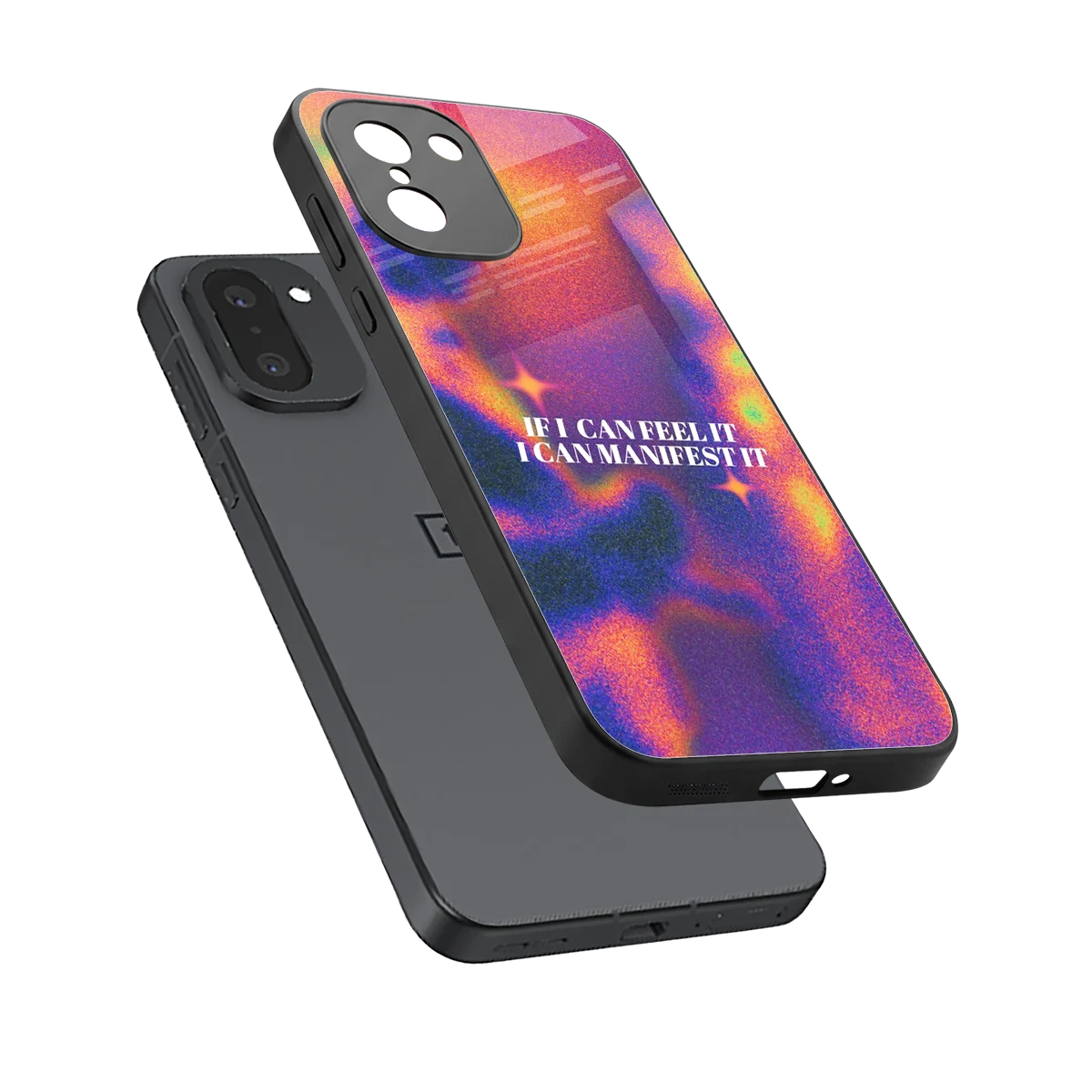 Power Within sleek oneplus 15r cover with tempered glass back and TPU edges