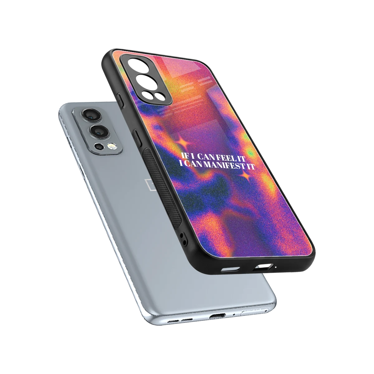 Power Within sleek oneplus nord 2 cover with tempered glass back and TPU edges