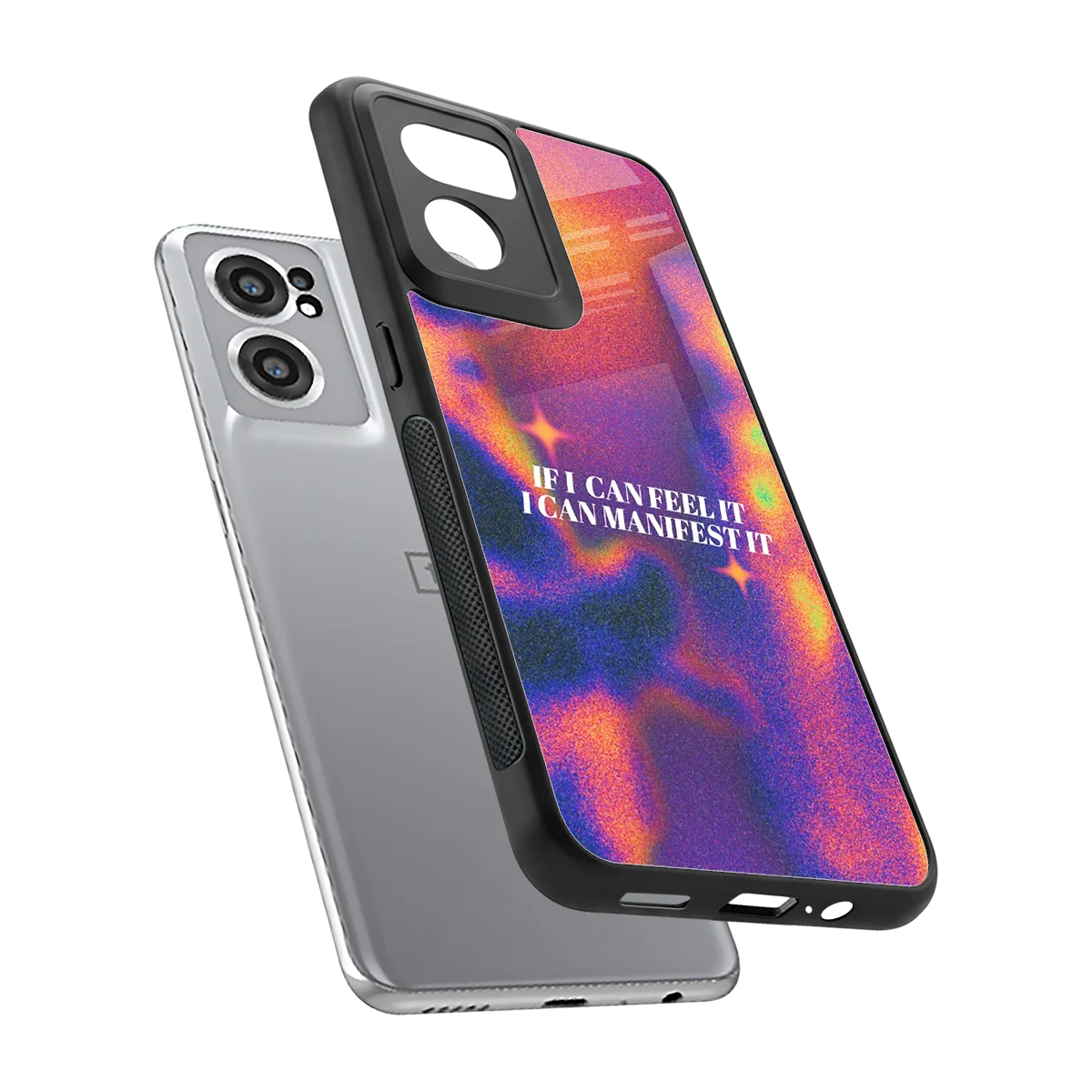 Power Within sleek oneplus nord ce 2 cover with tempered glass back and TPU edges