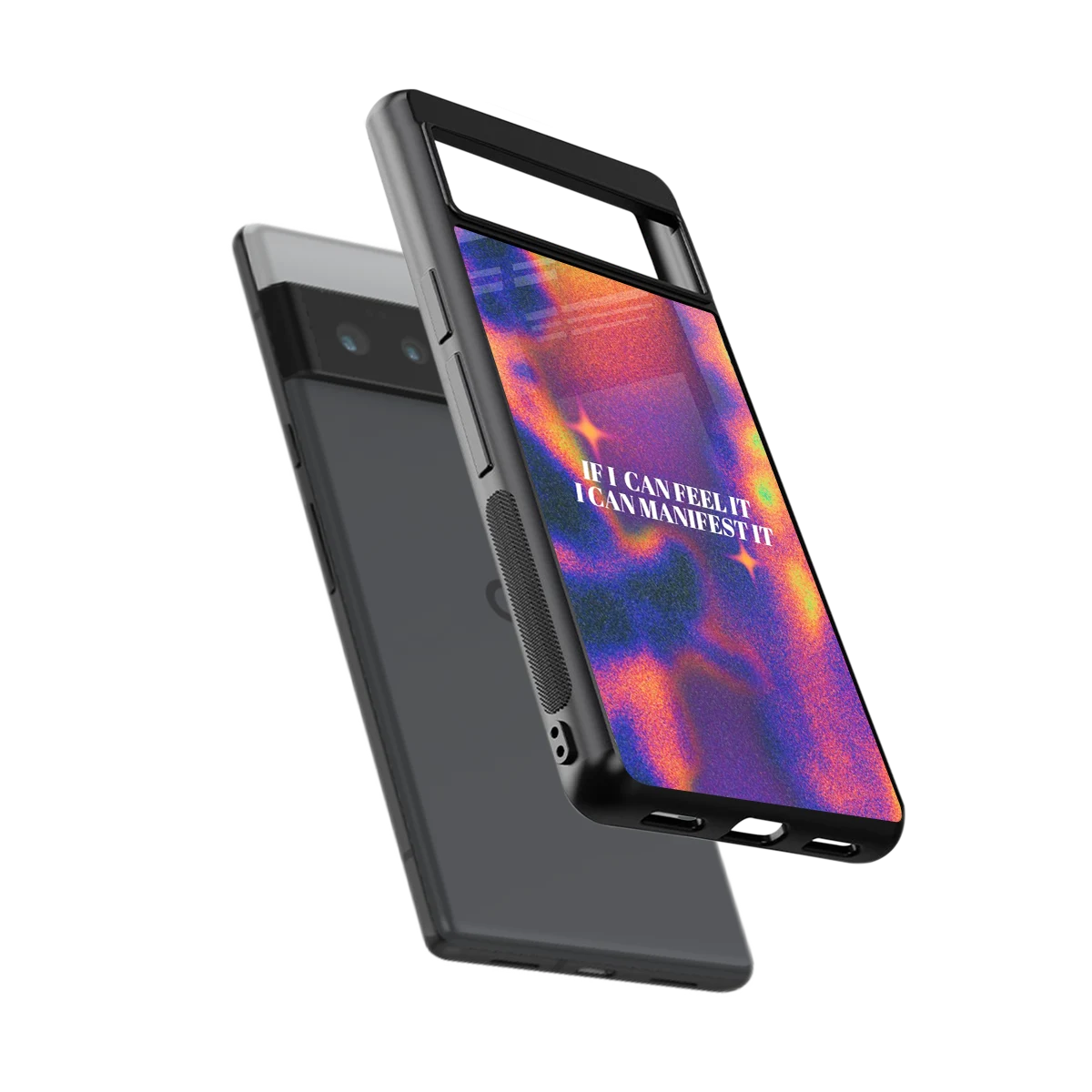 Power Within sleek google pixel 6 pro cover with tempered glass back and TPU edges