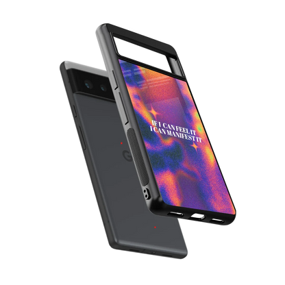 Power Within sleek google pixel 6a cover with tempered glass back and TPU edges