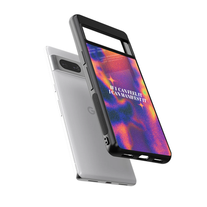Power Within sleek google pixel 7a cover with tempered glass back and TPU edges
