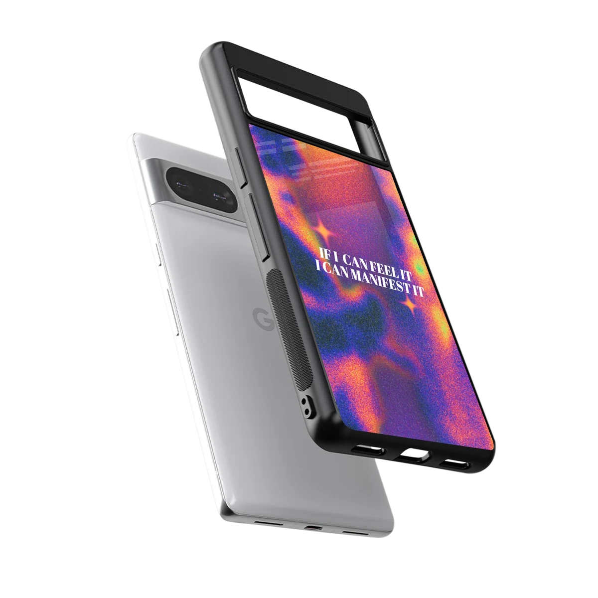 Power Within sleek google pixel 8 cover with tempered glass back and TPU edges