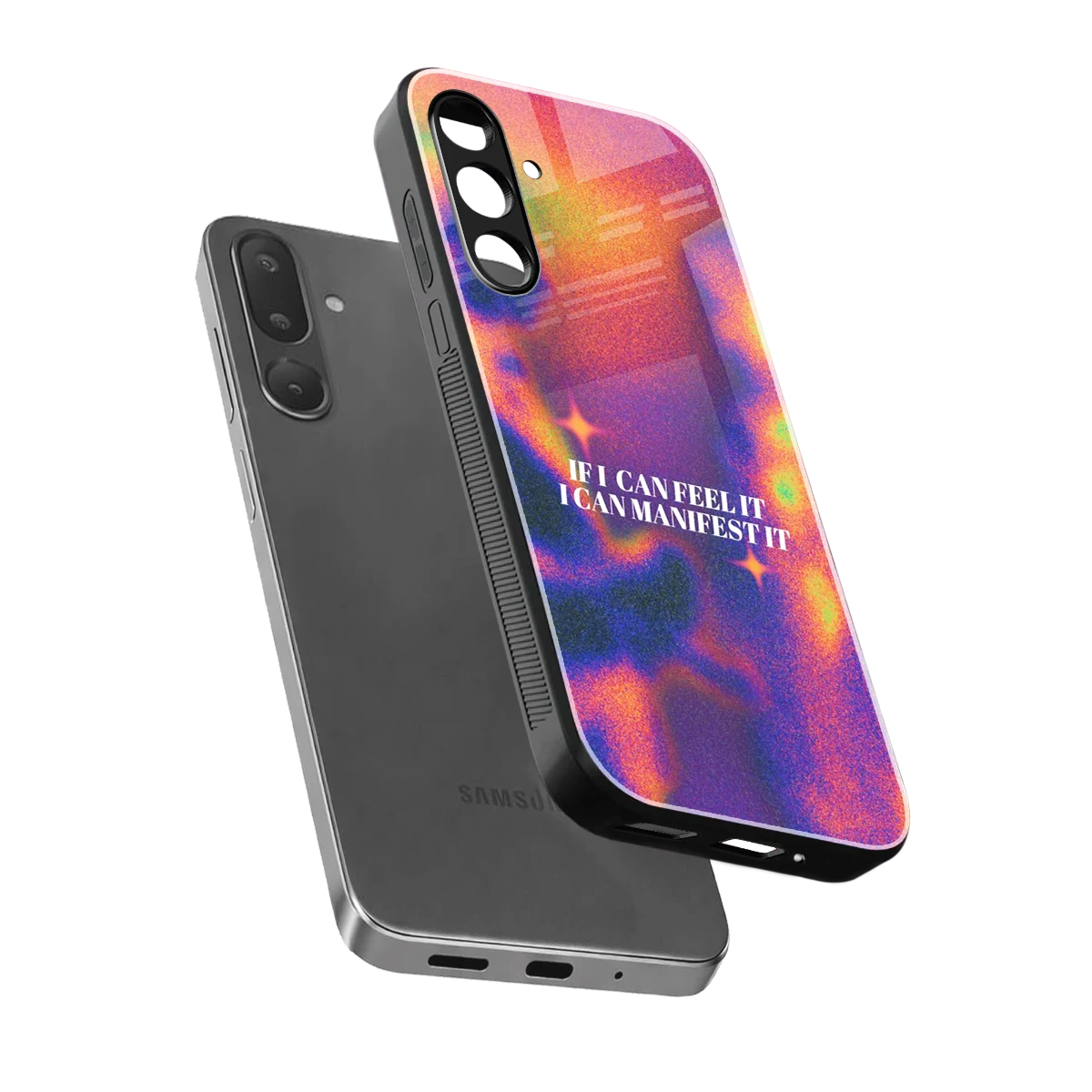 Power Within sleek samsung galaxy m56 5g cover with tempered glass back and TPU edges