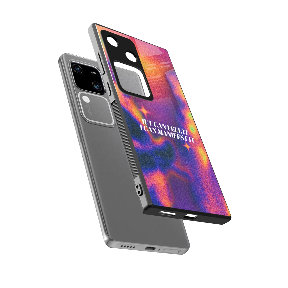 Power Within sleek vivo v30 cover with tempered glass back and TPU edges
