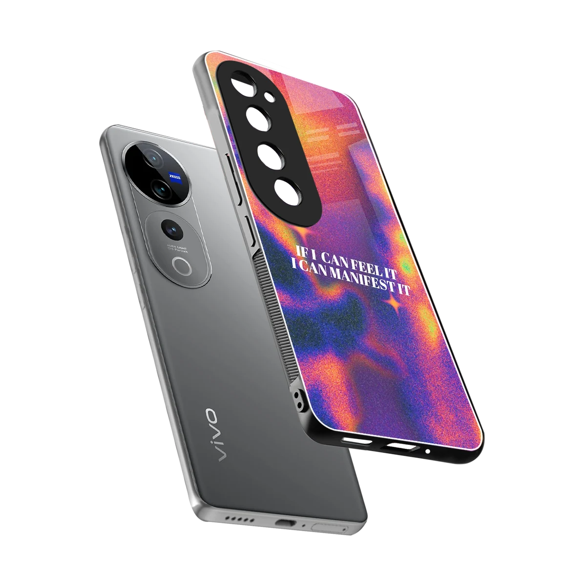 Power Within sleek vivo v40 pro cover with tempered glass back and TPU edges