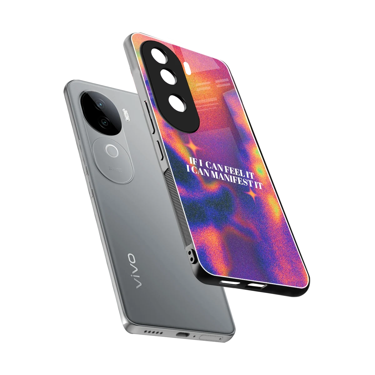 Power Within sleek vivo v40e cover with tempered glass back and TPU edges