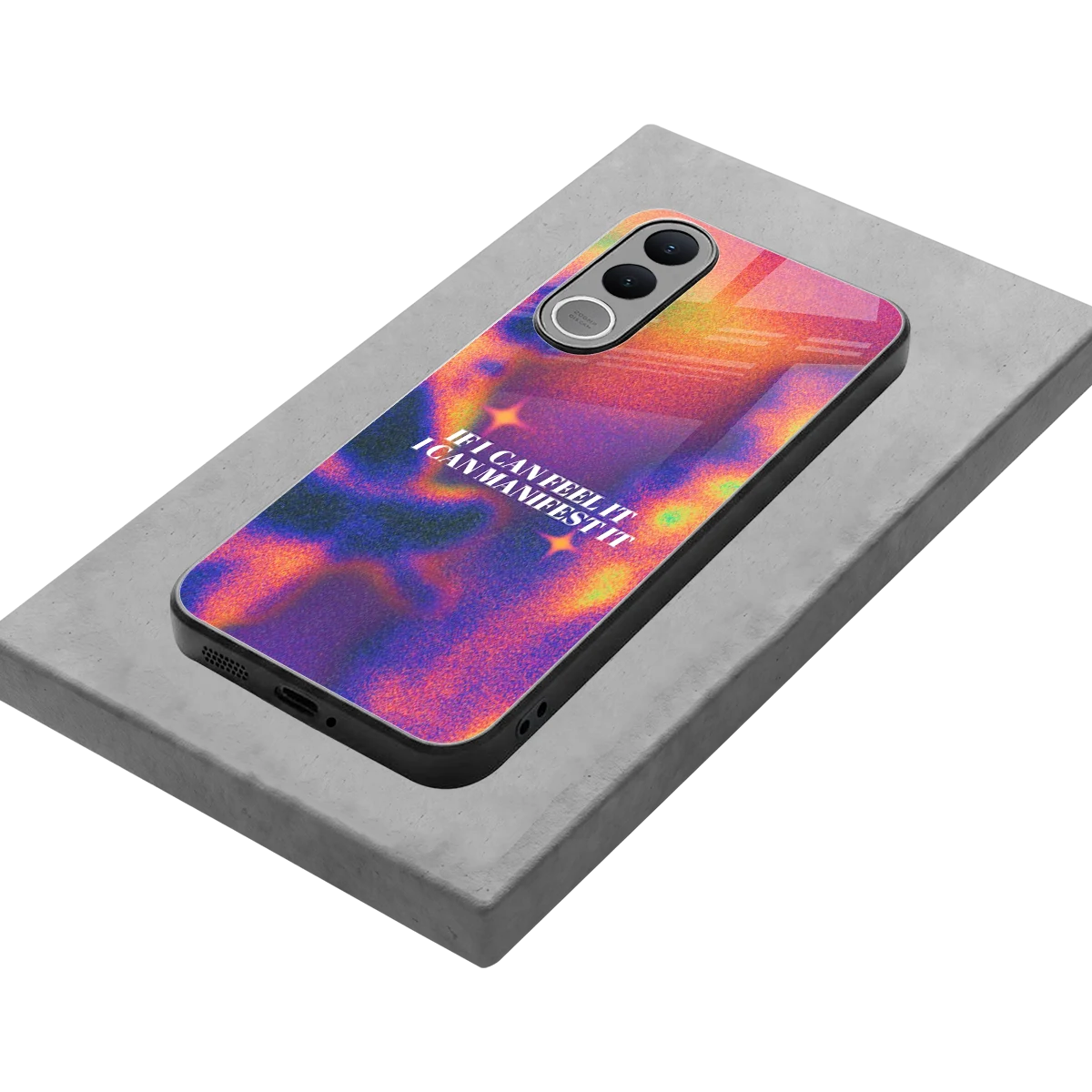 Power Within stylish phone case for vivo v70 fe | glossy glass and slim fit