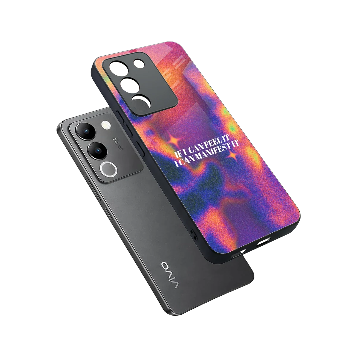 Power Within sleek vivo y200 5g cover with tempered glass back and TPU edges