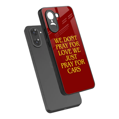Pray For Cars sleek oneplus nord ce5 5g cover with tempered glass back and TPU edges