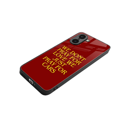 Pray For Cars stylish phone case for oneplus nord ce5 5g | glossy glass and slim fit