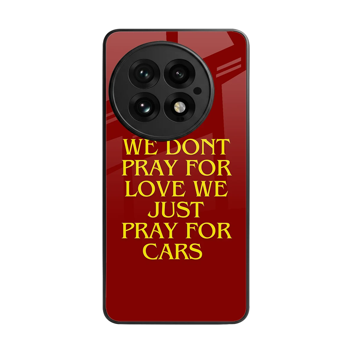 Pray For Cars back phone cover | glass case for oneplus 13
