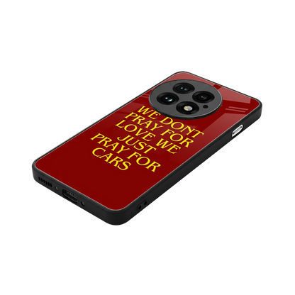 Pray For Cars stylish phone case for oneplus 13 | glossy glass and slim fit