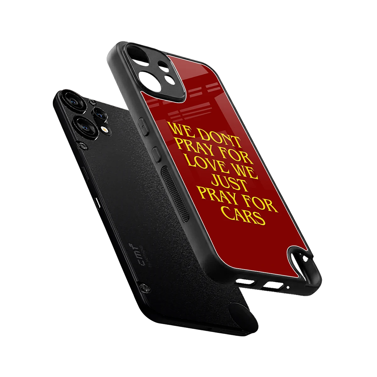 Pray For Cars sleek cmf nothing phone 2 pro cover with tempered glass back and TPU edges