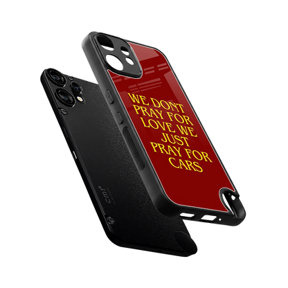 Pray For Cars sleek cmf nothing phone 2 pro cover with tempered glass back and TPU edges