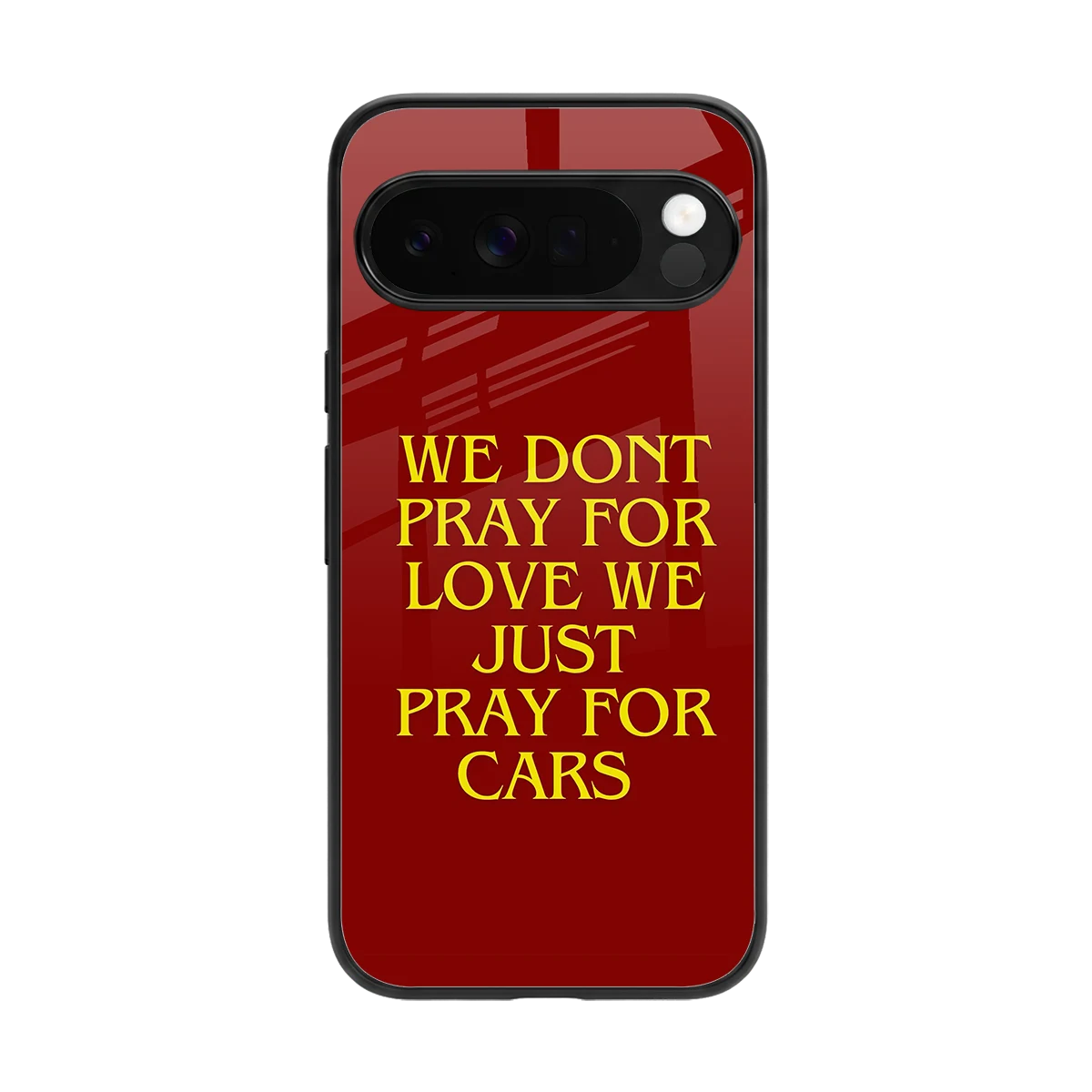 Pray For Cars back phone cover | glass case for google pixel 10 pro xl