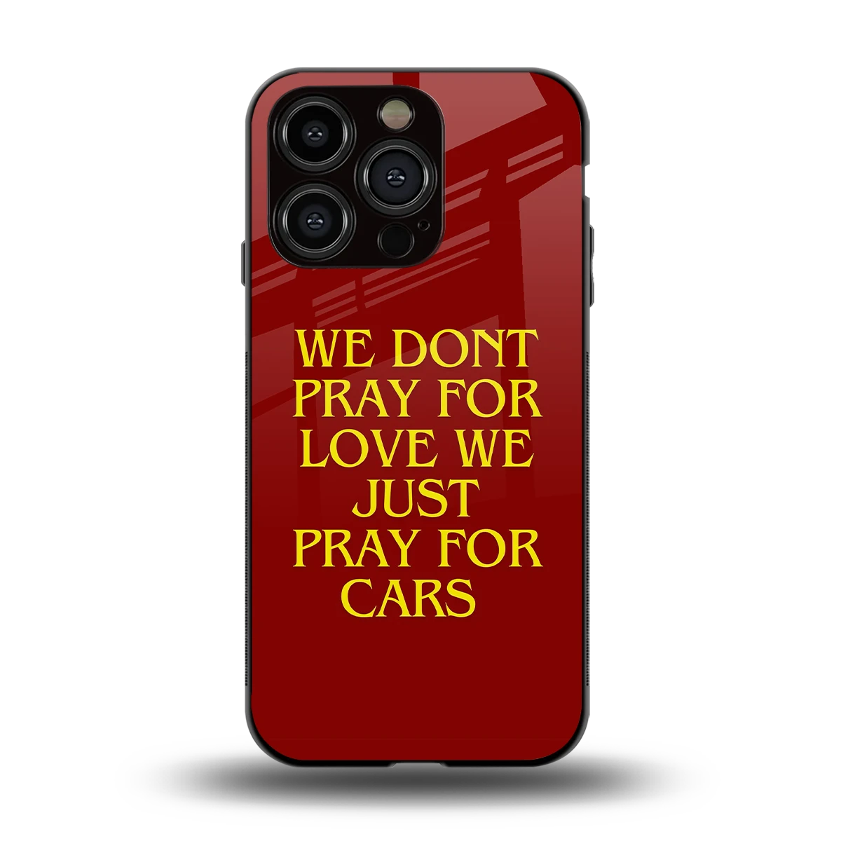 Pray For Cars back phone cover | glass case for iphone 13 pro