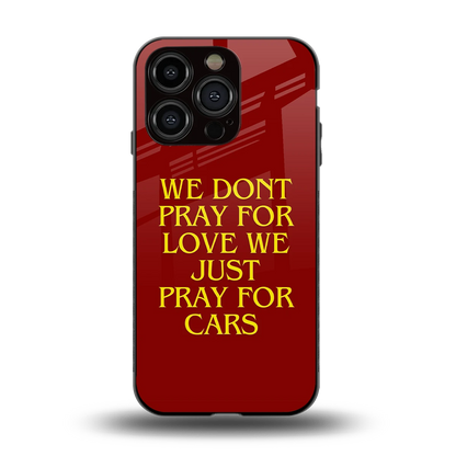 Pray For Cars back phone cover | glass case for iphone 13 pro